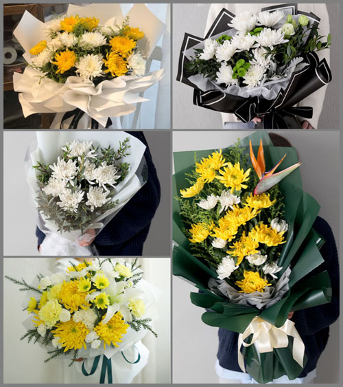 广东肇庆市四会市下茆镇江明村白事花束代送